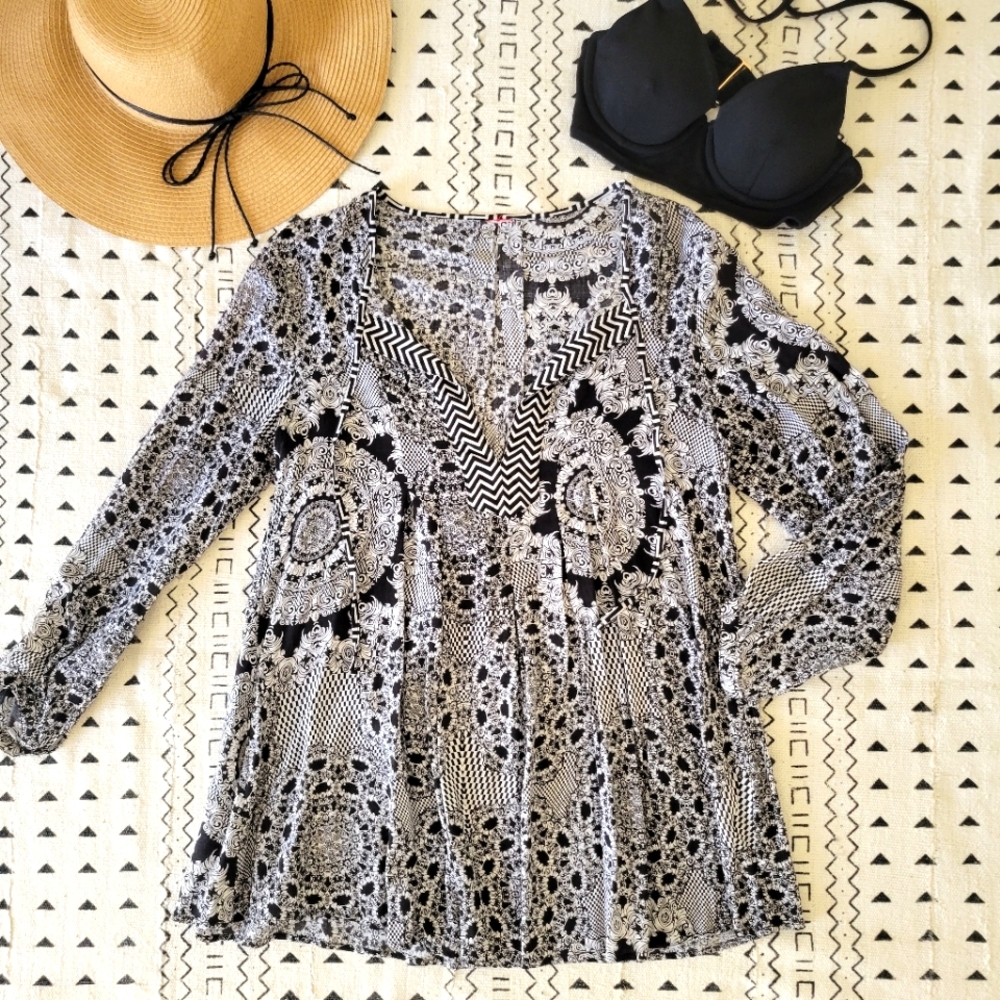 Red Carter Tunic Top